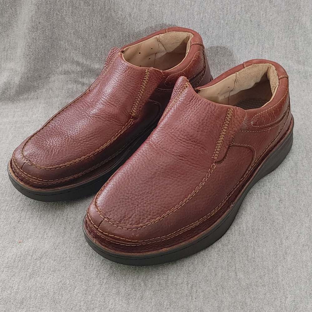 Drew Bexley Men's Size 8.5 6E Wide Leather Slip On Loafer Shoes #43919-60